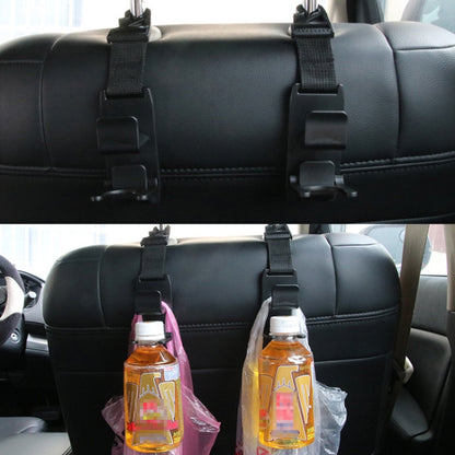 2 Packs SHUNWEI SD-2510 Car Headrest Multifunctional Storage Hook With Beverage Hook, With Beverage Hook