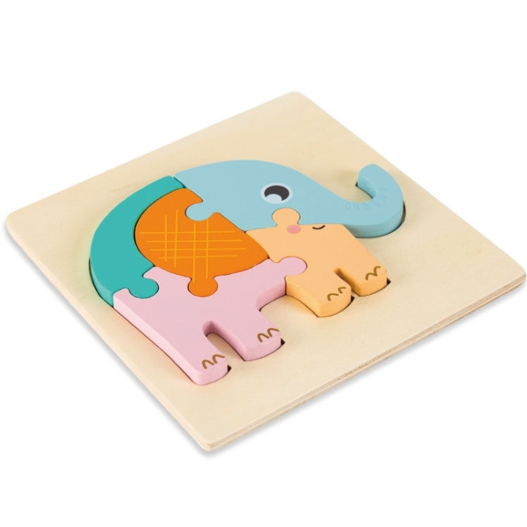 3 PCS Early Childhood Education Wooden Three-Dimensional Jigsaw Puzzle Toy, Excavator, Horse, Crab, Fish, Owl, Elephant, Airplane, Lion, Dirt Car, Frog, Police Car, Crocodile, Hedgehog, Rooster, Bulldozer, Ship, Y-Truck, Y-Owl, Y-Cattle, Y-Penguin, Y-C...