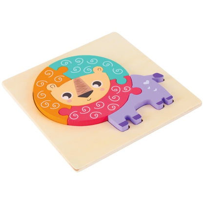 3 PCS Early Childhood Education Wooden Three-Dimensional Jigsaw Puzzle Toy, Excavator, Horse, Crab, Fish, Owl, Elephant, Airplane, Lion, Dirt Car, Frog, Police Car, Crocodile, Hedgehog, Rooster, Bulldozer, Ship, Y-Truck, Y-Owl, Y-Cattle, Y-Penguin, Y-C...