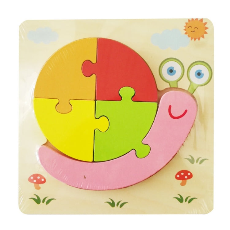 3 PCS Early Childhood Education Wooden Three-Dimensional Jigsaw Puzzle Toy, Excavator, Horse, Crab, Fish, Owl, Elephant, Airplane, Lion, Dirt Car, Frog, Police Car, Crocodile, Hedgehog, Rooster, Bulldozer, Ship, Y-Truck, Y-Owl, Y-Cattle, Y-Penguin, Y-C...
