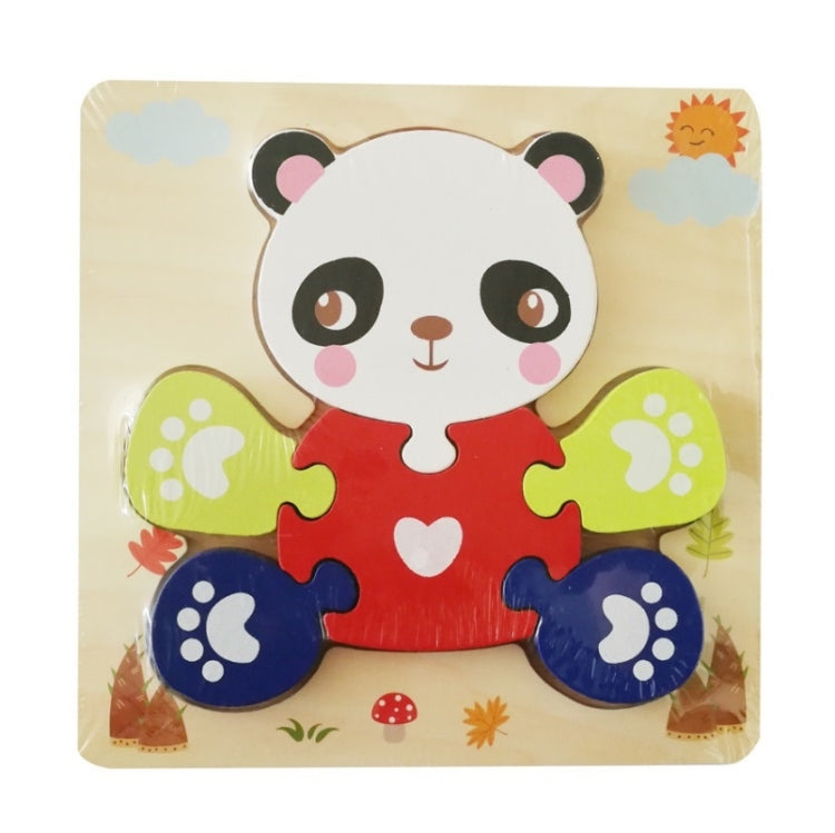 3 PCS Early Childhood Education Wooden Three-Dimensional Jigsaw Puzzle Toy, Excavator, Horse, Crab, Fish, Owl, Elephant, Airplane, Lion, Dirt Car, Frog, Police Car, Crocodile, Hedgehog, Rooster, Bulldozer, Ship, Y-Truck, Y-Owl, Y-Cattle, Y-Penguin, Y-C...