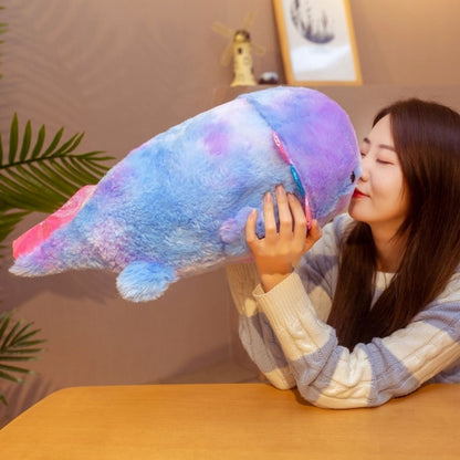 3 PCS Rainbow Color Doll Fish Plush Toy, 40cm 0.25kg, 55cm 0.4kg
