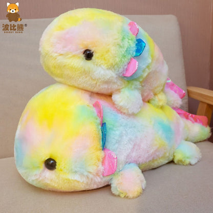 3 PCS Rainbow Color Doll Fish Plush Toy, 40cm 0.25kg, 55cm 0.4kg