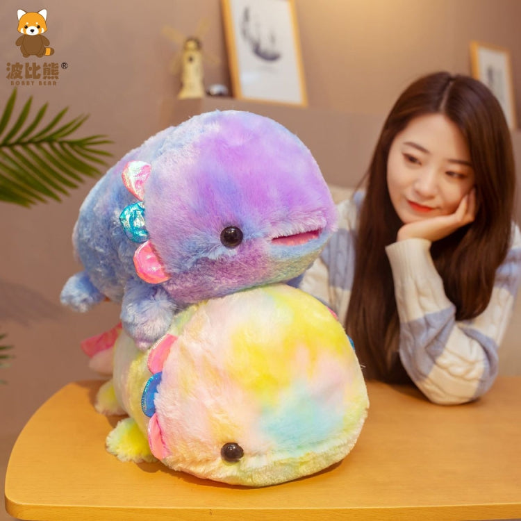 3 PCS Rainbow Color Doll Fish Plush Toy, 40cm 0.25kg, 55cm 0.4kg
