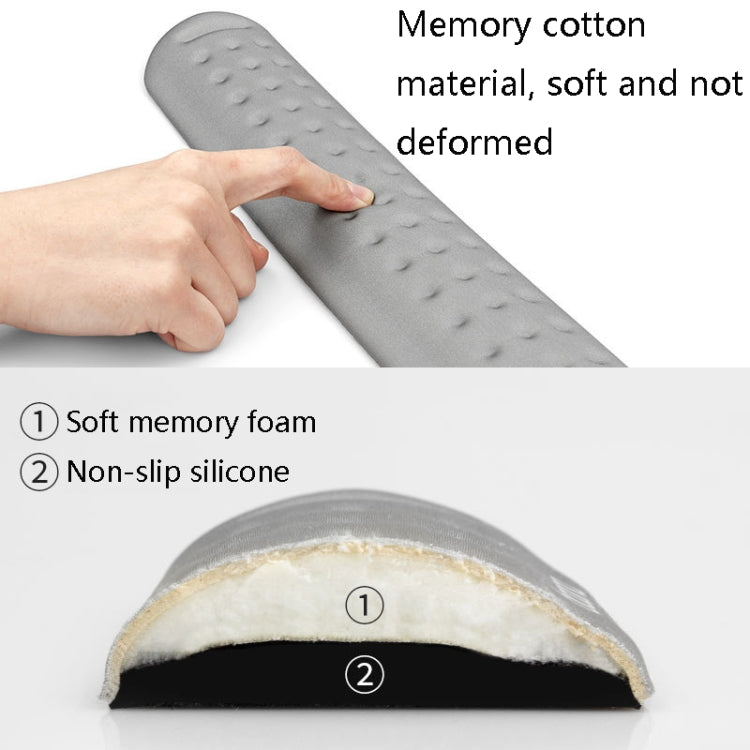 Baona Silicone Memory Cotton Wrist Pad Massage Hole Keyboard Mouse Pad, Style:, Mouse Pad (Blue), Mouse Pad (Gray), Mouse Pad (Black), Mouse Pad (Pink), Medium Keyboard Rest (Blue), Medium Keyboard Rest (Gray), Medium Keyboard Rest (Black)             ...