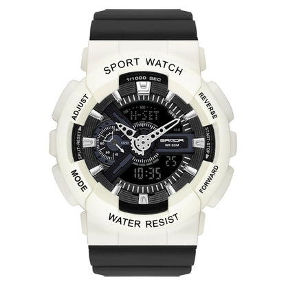 SANDA Outdoor Leisure Waterproof Multifunctional Luminous Electronic Watch