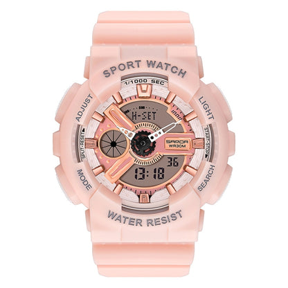 SANDA Outdoor Leisure Waterproof Multifunctional Luminous Electronic Watch