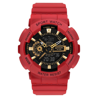 SANDA Outdoor Leisure Waterproof Multifunctional Luminous Electronic Watch