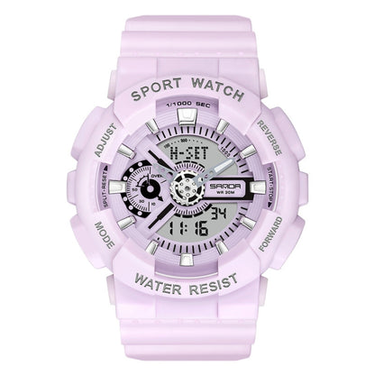 SANDA Outdoor Leisure Waterproof Multifunctional Luminous Electronic Watch