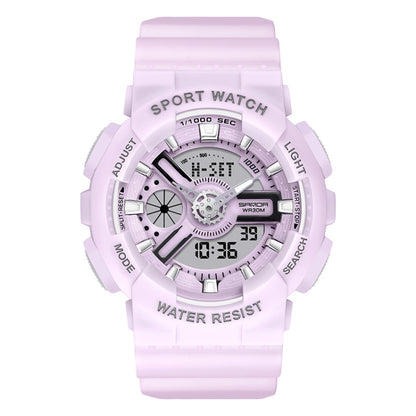 SANDA Outdoor Leisure Waterproof Multifunctional Luminous Electronic Watch