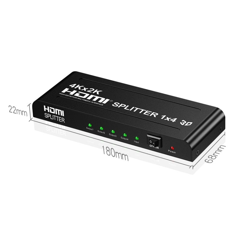 HW-4K104D 1 to 4 4K X 2K Video High-Definition On-Screen HDMI Splitter, HW-4K104D