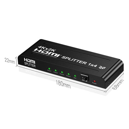 HW-4K104D 1 to 4 4K X 2K Video High-Definition On-Screen HDMI Splitter, HW-4K104D