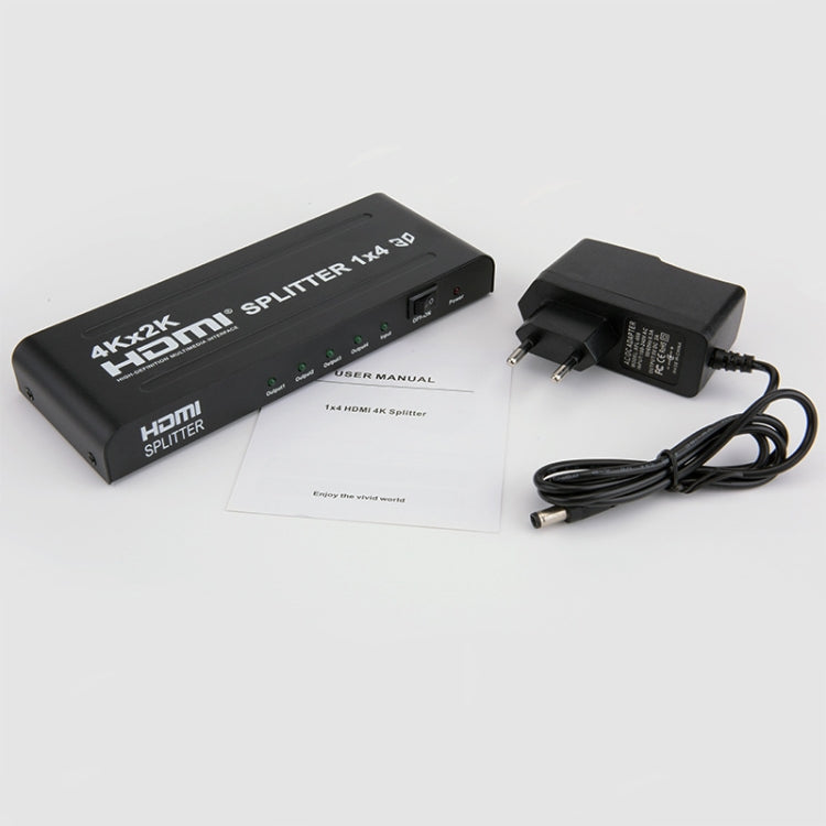 HW-4K104D 1 to 4 4K X 2K Video High-Definition On-Screen HDMI Splitter, HW-4K104D