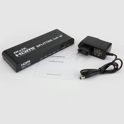 HW-4K104D 1 to 4 4K X 2K Video High-Definition On-Screen HDMI Splitter, HW-4K104D