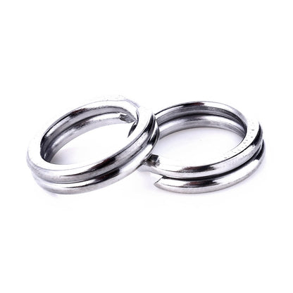 HENGJIA SS010 50 in 1 Stainless Steel Flat Ring Fishing Space Fittings, 4mm, 5mm, 6mm, 7mm, 8mm, 9mm, 10mm, 11mm, 12mm