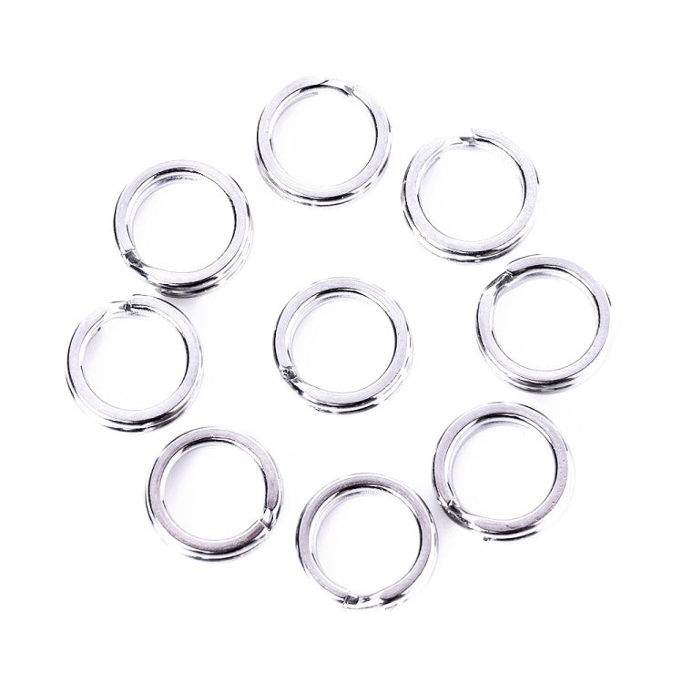 HENGJIA SS010 50 in 1 Stainless Steel Flat Ring Fishing Space Fittings, 4mm, 5mm, 6mm, 7mm, 8mm, 9mm, 10mm, 11mm, 12mm