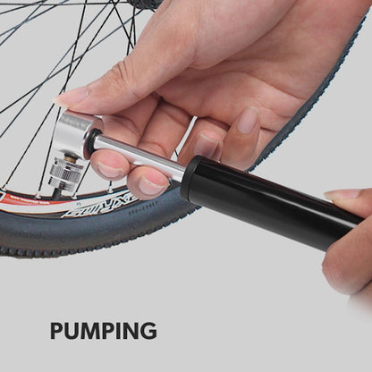 Manual Mini Portable Bicycle Aluminum Alloy Pump Basketball Football Inflatable Cylinder, Aluminum Alloy Pump(Black), Aluminum Alloy Pump(Red), Aluminum Alloy Pump(Silver)