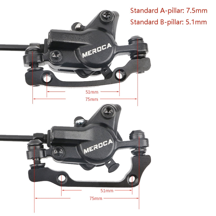 Meroca M800 Bicycle Brake Mountain Bike Universal Bilateral Brake Oil Pressure Disc Brake, Style:, 1 Pair Oil Brakes, 1 Pair Oil Brakes + 1 Pair Disc Brakes, Right Front 800mm, Left Back 1400mm, Right Front 800mm + Disc Brake