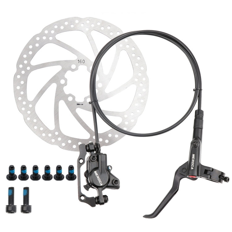 Meroca M800 Bicycle Brake Mountain Bike Universal Bilateral Brake Oil Pressure Disc Brake, Style:, 1 Pair Oil Brakes, 1 Pair Oil Brakes + 1 Pair Disc Brakes, Right Front 800mm, Left Back 1400mm, Right Front 800mm + Disc Brake