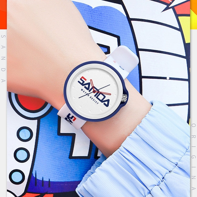 SANDA 3200 Silicone Belt Quartz Sports Watch For Men And Women
