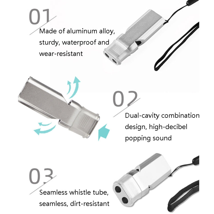 N911S Aluminum Alloy Outdoor Save Whistle High Match Referee Whistle, Random Color Delivery, N911S Referee Whistle