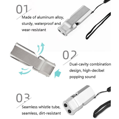 N911S Aluminum Alloy Outdoor Save Whistle High Match Referee Whistle, Random Color Delivery, N911S Referee Whistle