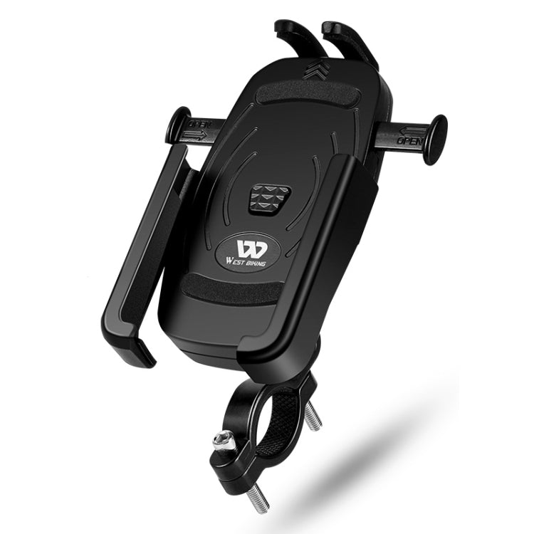 WEST BIKING  Bike Mobile Phone Holder Aluminum 360 Rotatable Electric Bike Scooter Motorcycle Phone Stand,Style:, Handlebar Style