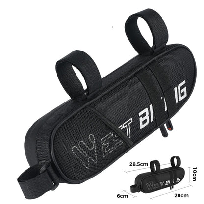 WEST BIKING Bicycle Triangle Reflective Bag Large Capacity Cycling Bag Horizontal Beam Bag Anti-Splashing Road Car Bag, WEST BIKING 1.3L Front Beam Bag