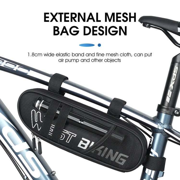 WEST BIKING Bicycle Triangle Reflective Bag Large Capacity Cycling Bag Horizontal Beam Bag Anti-Splashing Road Car Bag, WEST BIKING 1.3L Front Beam Bag