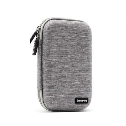 Baona BN-F010 2.5 inch Mobile Hard Disk Single Layer Storage Bag Power Bank Protection Storage Bag, Gray, Black