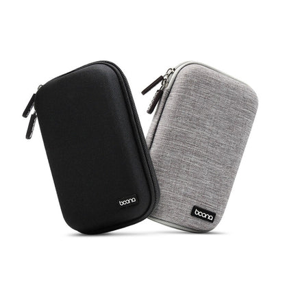 Baona BN-F010 2.5 inch Mobile Hard Disk Single Layer Storage Bag Power Bank Protection Storage Bag, Gray, Black