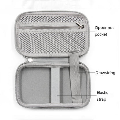 Baona BN-F010 2.5 inch Mobile Hard Disk Single Layer Storage Bag Power Bank Protection Storage Bag, Gray, Black