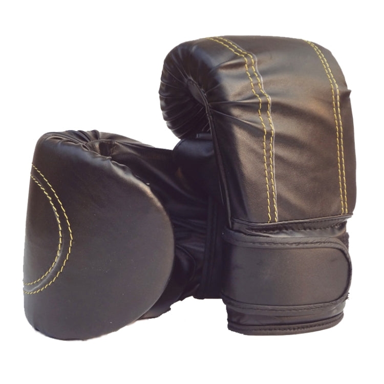 Adult Boxing Gloves Fighting Boxing Punching Half-finger Gloves, Red, Black