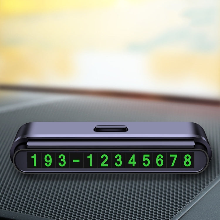 2 PCS One-Click Automatic Hiding Temporary Parking Signs For Cars, 2 PCS Black - Green Numbers, 2 PCS White - Green Numbers