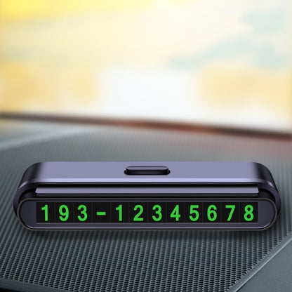2 PCS One-Click Automatic Hiding Temporary Parking Signs For Cars, 2 PCS Black - Green Numbers, 2 PCS White - Green Numbers