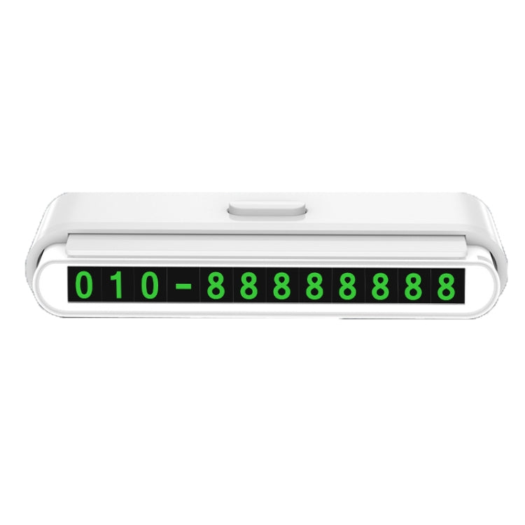 2 PCS One-Click Automatic Hiding Temporary Parking Signs For Cars, 2 PCS Black - Green Numbers, 2 PCS White - Green Numbers