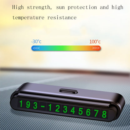2 PCS One-Click Automatic Hiding Temporary Parking Signs For Cars, 2 PCS Black - Green Numbers, 2 PCS White - Green Numbers