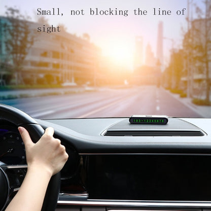 2 PCS One-Click Automatic Hiding Temporary Parking Signs For Cars, 2 PCS Black - Green Numbers, 2 PCS White - Green Numbers