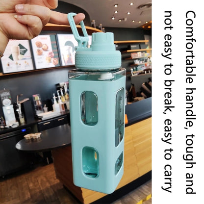 Square Plastic Water Cup with Straw Outdoor Sports Large-Capacity Portable Kettles, Colour: 700ml (White), 700ml (White), 700ml (Blue), 700ml (Red), 900ml (White), 900ml (Blue), 900ml (Red)
