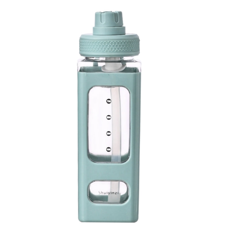 Square Plastic Water Cup with Straw Outdoor Sports Large-Capacity Portable Kettles, Colour: 700ml (White), 700ml (White), 700ml (Blue), 700ml (Red), 900ml (White), 900ml (Blue), 900ml (Red)