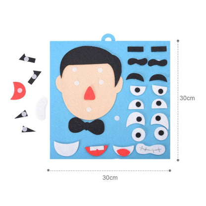DIY Emotion Puzzle Toys Creative Non-woven Facial Expression Stickers Kids Educational Learning Toys