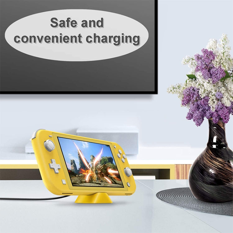 2 PCS DOBE TNS-19062 Host Charging Bottom Portable Triangle Game Console Charger For Switch / Lite, Yellow, Blue Green, Gray, Dynamic Green, Coral Red, Dynamic Blue