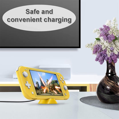 2 PCS DOBE TNS-19062 Host Charging Bottom Portable Triangle Game Console Charger For Switch / Lite, Yellow, Blue Green, Gray, Dynamic Green, Coral Red, Dynamic Blue