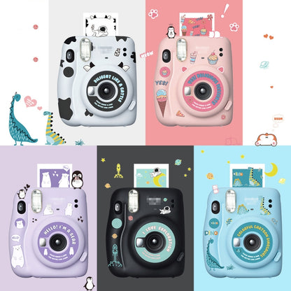 5 PCS 5 in 1 DIY Cute Cartoon  Camera Stickers Set for Fujifilm Instax mini 11, Dessert Animal Series, Space Animals Series