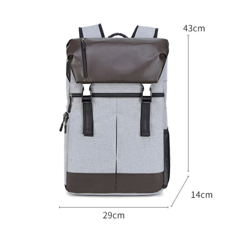 C3081 Camera  Computer Shoulder Digital Camera Bag Large Capacity Photography Backpack, Light Grey, Dark Gray