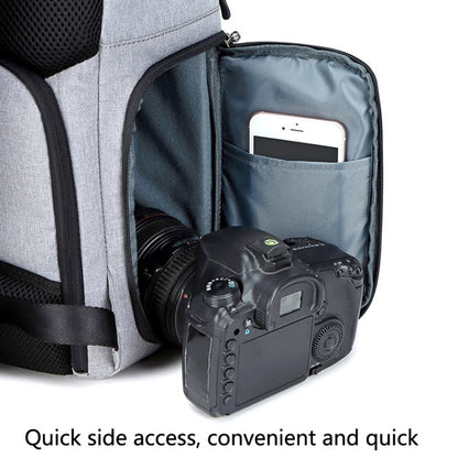 C3081 Camera  Computer Shoulder Digital Camera Bag Large Capacity Photography Backpack, Light Grey, Dark Gray