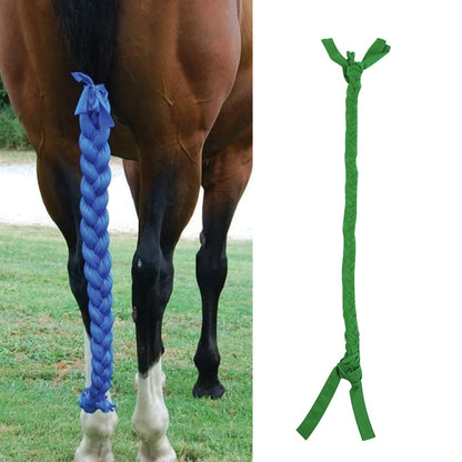 Horse Protective Supplies Ponytail Anti-Mosquito Fossil Warming Horse Tail Package, Red, Green, Blue, Black