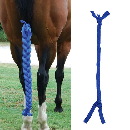Horse Protective Supplies Ponytail Anti-Mosquito Fossil Warming Horse Tail Package, Red, Green, Blue, Black