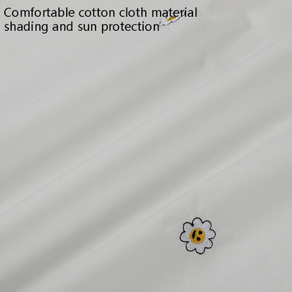 Car Embroidery Curtain Sunshade Cartoon Cotton Suction Cup Curtain Car Sunscreen Insulation Covering Curtain, Cherry, Bear, Sun Flower, Girl