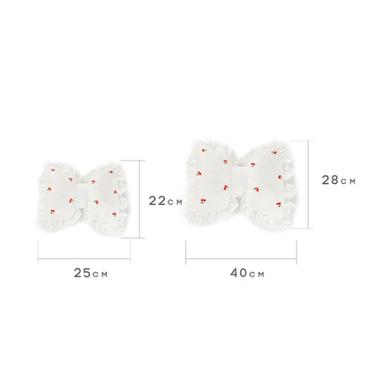 Bow Car Head Pillow Car Seat Neck Pillow Comfortable Cotton Car Supplies, Sun Flower Headrest, Sun Flower Lumbar Pillow, Cherry Headrest, Cherry Lumbar Pillow
